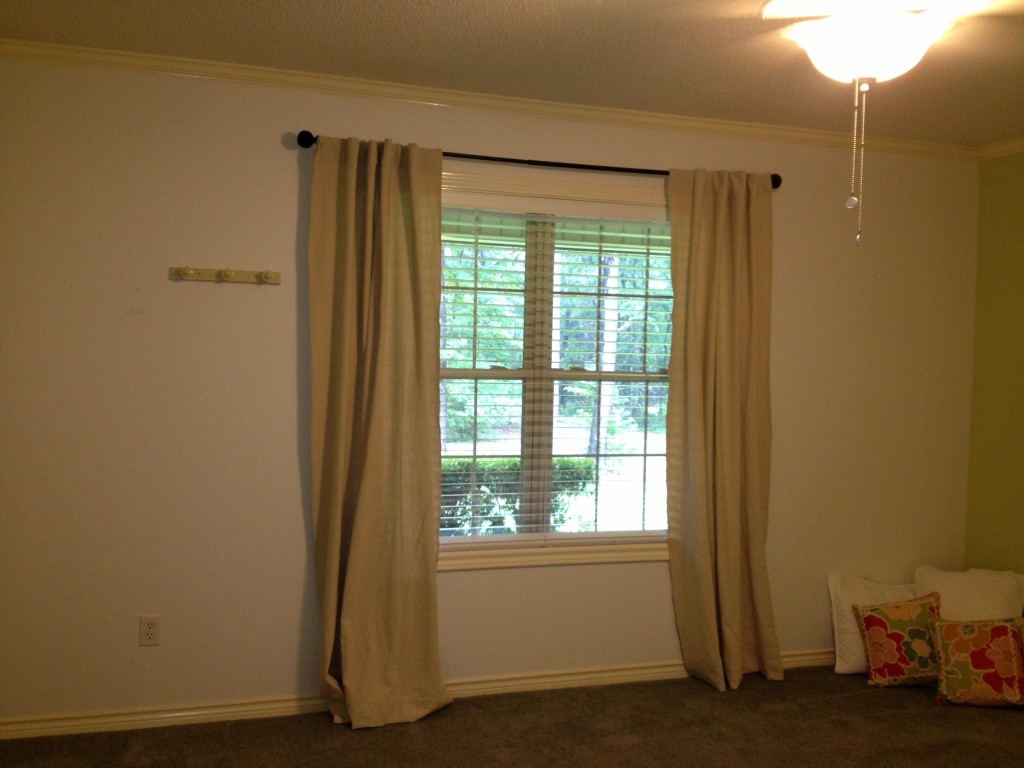 Bedroom Curtains from Drop Cloths