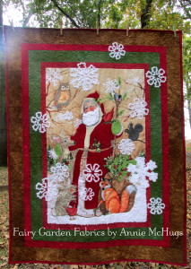 Fairy Garden Fabrics Santa in the Snow
